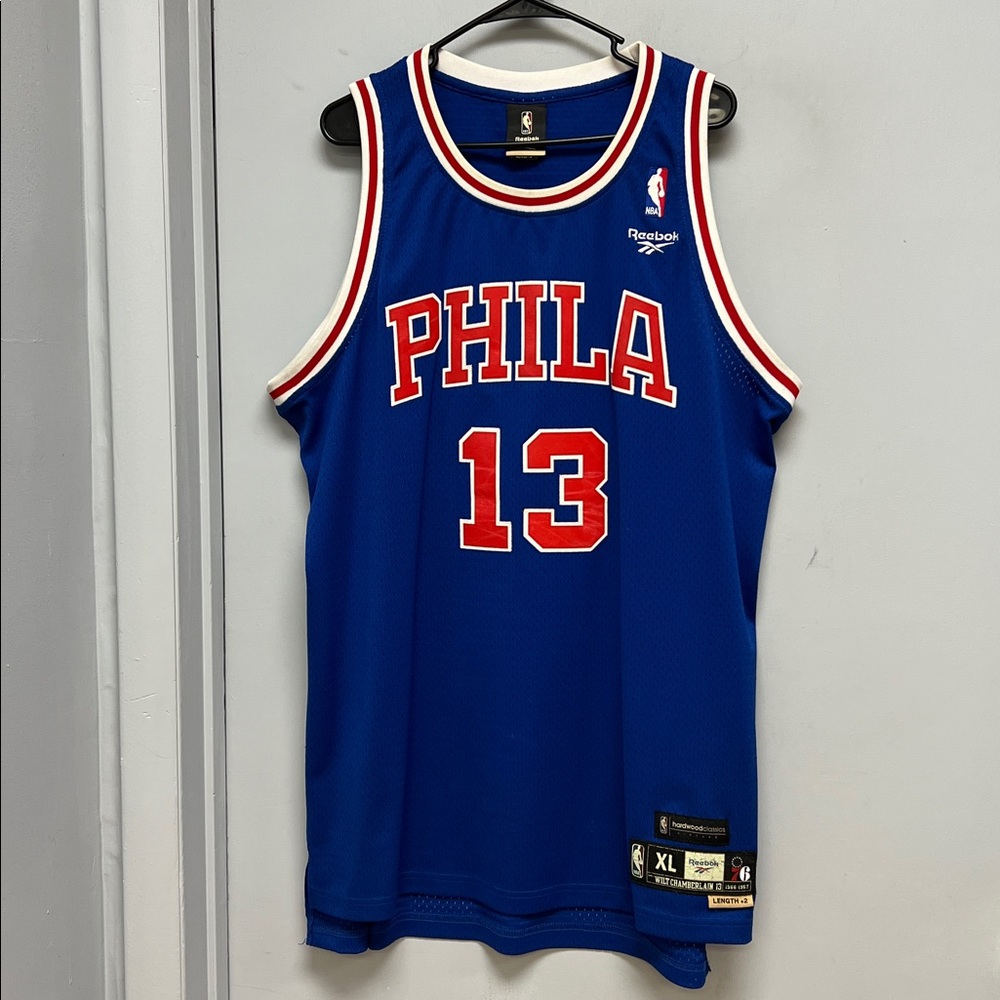 Reebok Hardwood Classics Wilt Chamberlain #13 Jersey – Blue (Men’s XL)